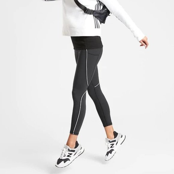 Athleta Tailwind Reflective 7/8 Tights XXS Black - Picture 6 of 6